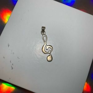 Sterling Silver Treble Clef Pendant